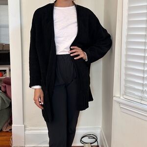 American Eagle Outfitters Black Open-Front Cardigan